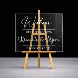 Welkomstbord klassiek modern