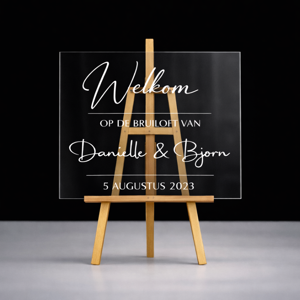 Welkomstbord klassiek modern