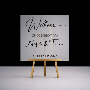 Welkomstbord klassiek
