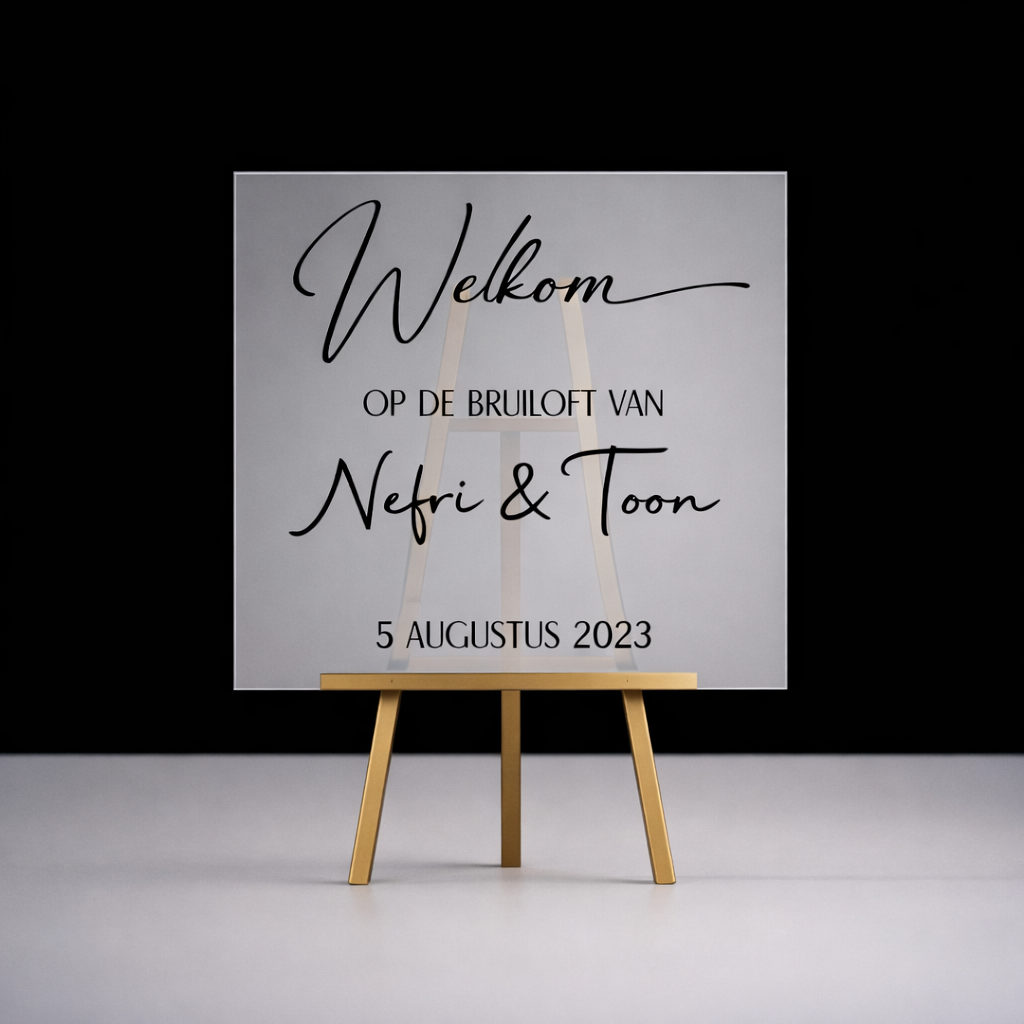 Welkomstbord klassiek