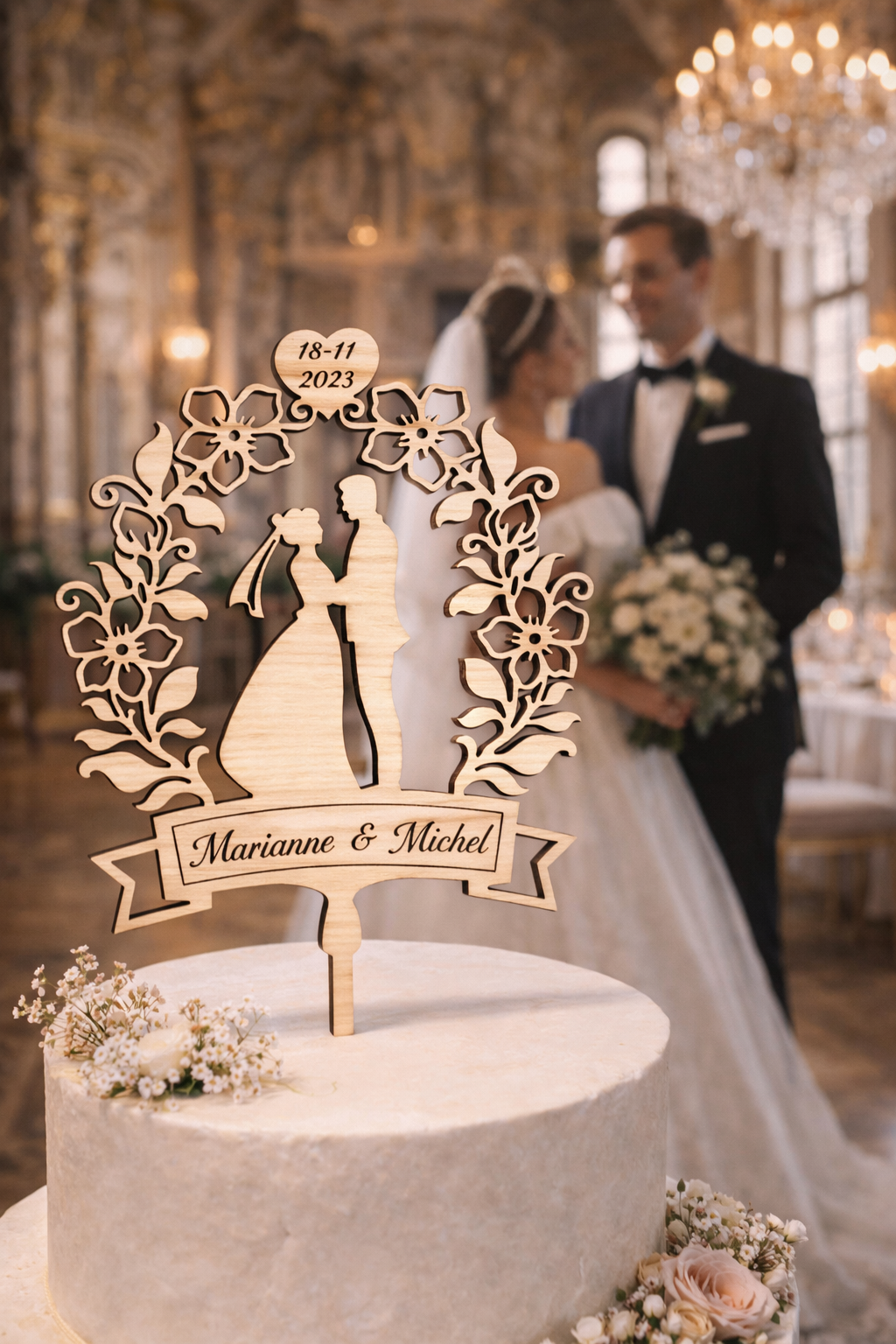 Taarttopper bloemen - Afbeelding 3