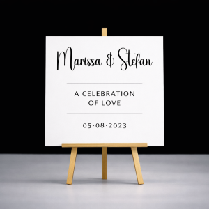 Welkomstbord celebration