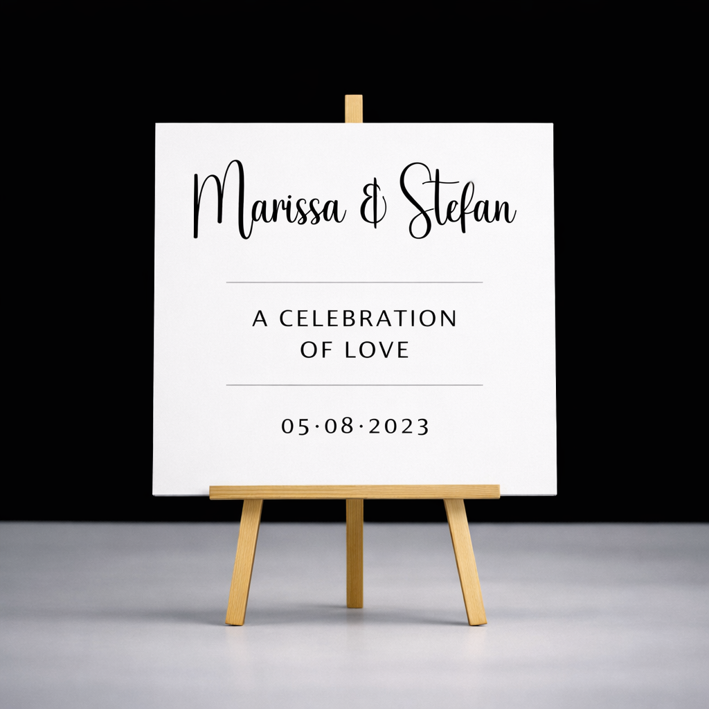 Welkomstbord celebration