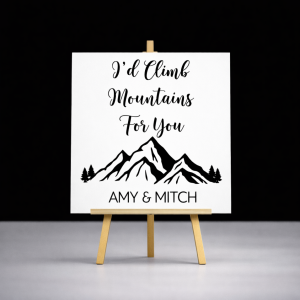 Welkomstbord mountains