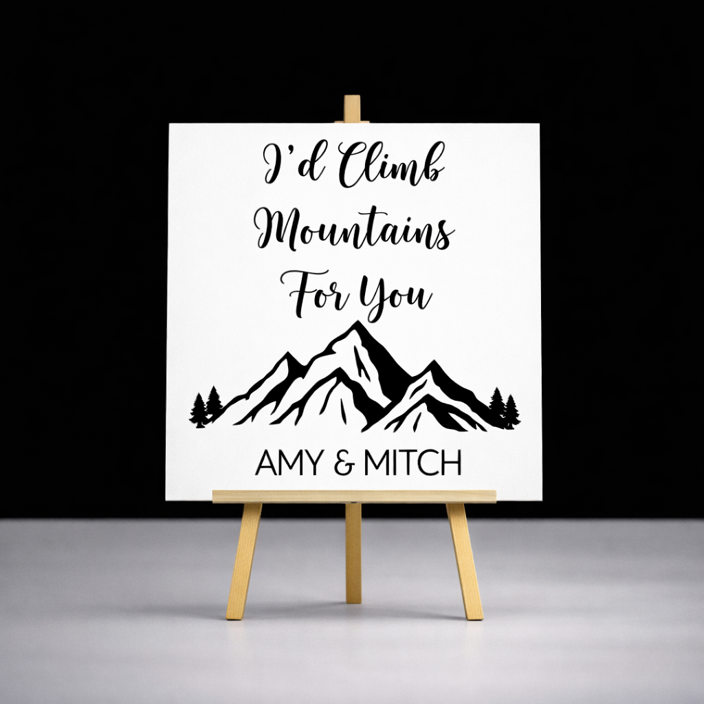 Welkomstbord mountains