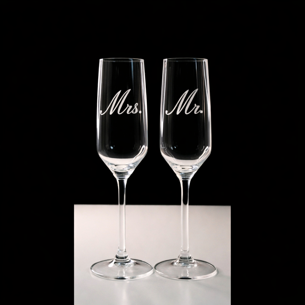 Champagne Glazen Mr&Mrs