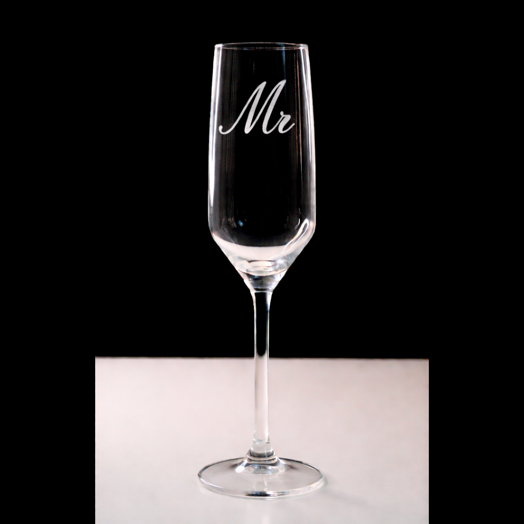 Champagne Glazen Mr&Mrs - Afbeelding 2