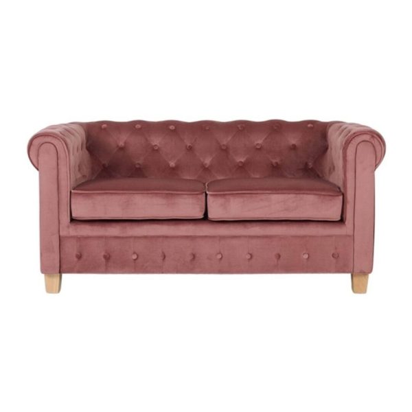 Chesterfieldbank Malibu Velours roze