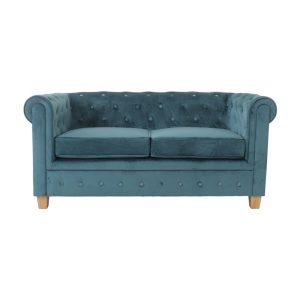 Chesterfieldbank Malibu Velours turquoise