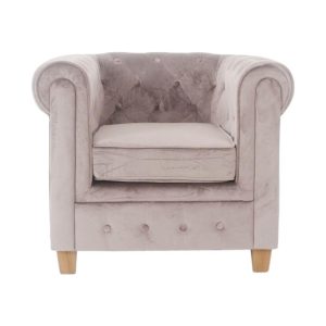 Fauteuil Malibu velours zilvergrijs