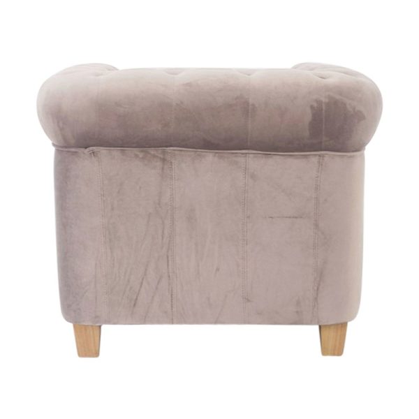 Fauteuil Malibu velours zilvergrijs - Afbeelding 2