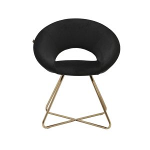 Fauteuil Abby velours zwart