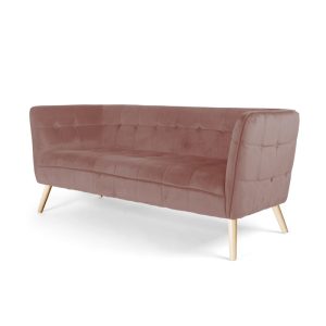 Bank canape velours roze