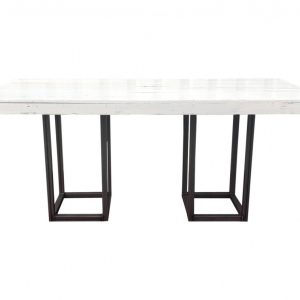 Dinertafel industrieel wit L