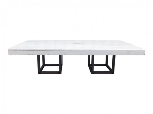 Salontafel industrieel wit L