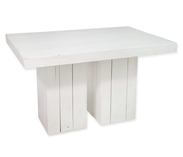 Dinertafel steigerhout wit, L