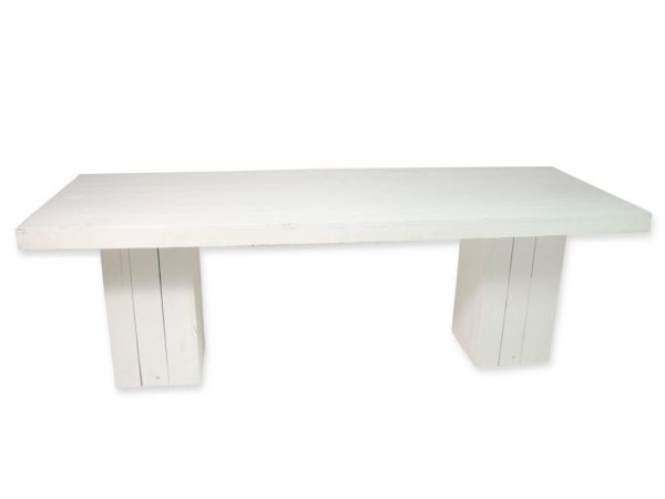 Dinertafel steigerhout wit, XL