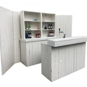 Bar steigerhout luxe L wit