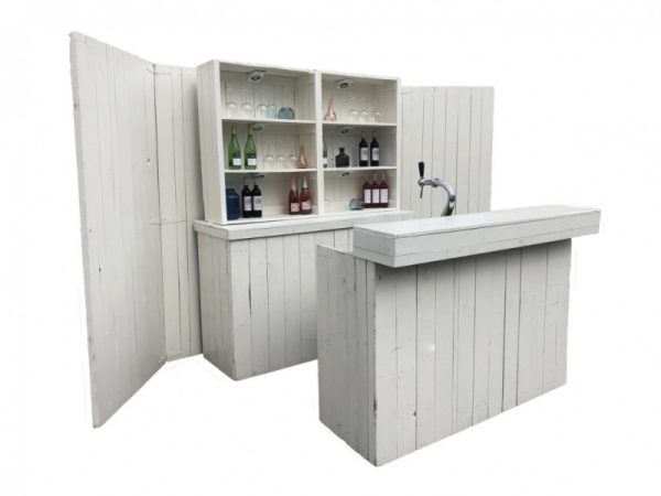 Bar steigerhout luxe L wit