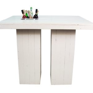 Statafel steigerhout wit, M met koelbak