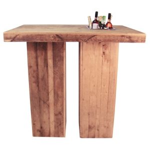 Statafel steigerhout naturel, M met koelbak