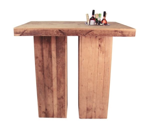 Statafel steigerhout naturel, M met koelbak