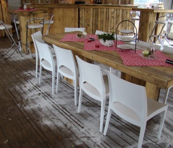 Dinertafel steigerhout naturel, XL