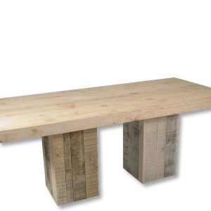Dinertafel steigerhout naturel, L