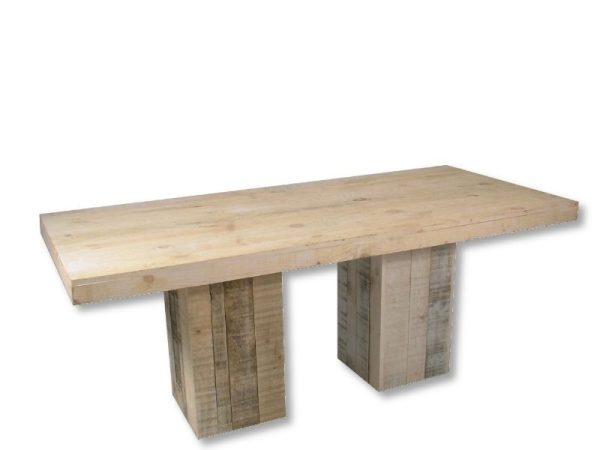 Dinertafel steigerhout naturel, L