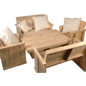 Zithoek steigerhout deluxe naturel