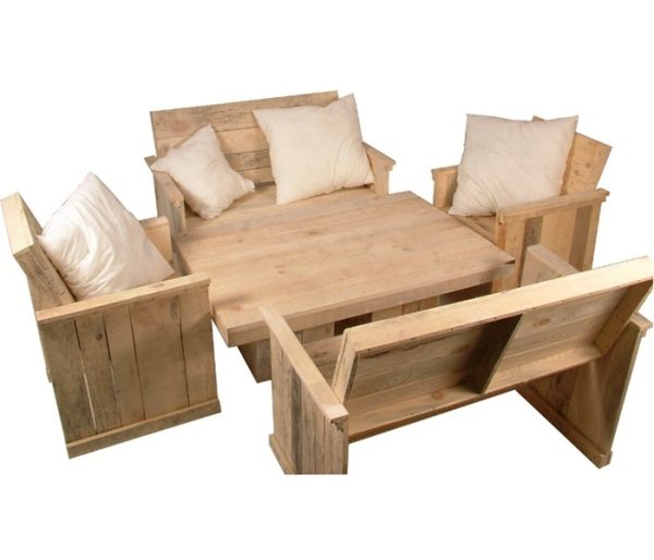 Zithoek steigerhout deluxe naturel