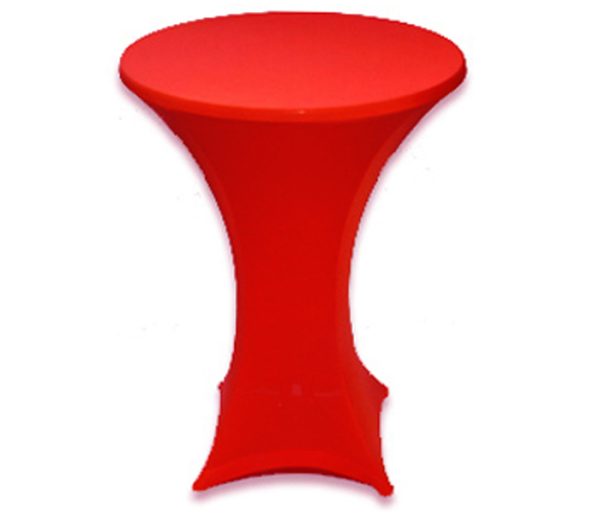 Statafel klassiek met rok rood