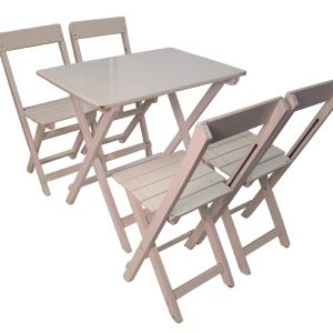 Dinertafel bistro set wit