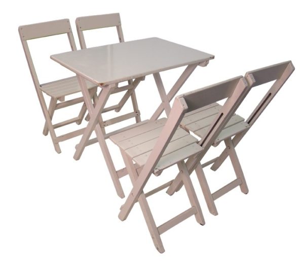 Dinertafel bistro set wit
