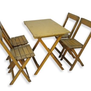 Dinertafel bistro set naturel
