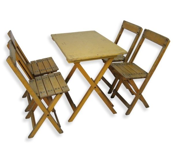Dinertafel bistro set naturel