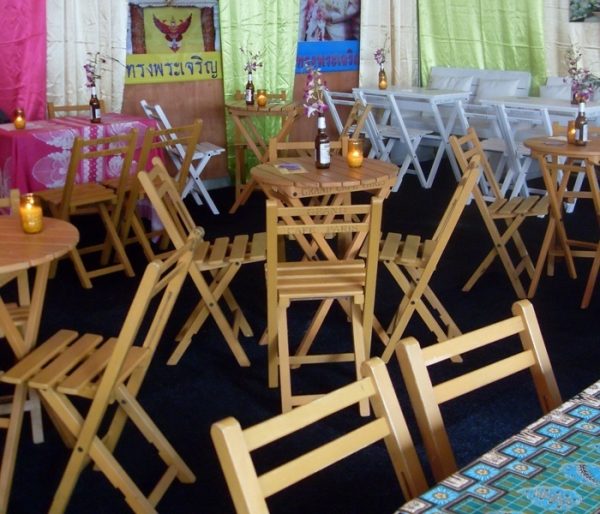 Dinertafel bistro set naturel - Afbeelding 2