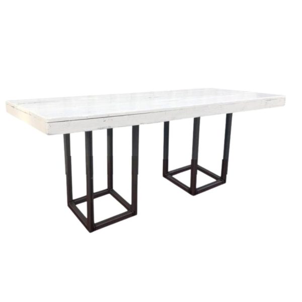 Dinertafel industrieel wit XL