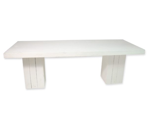 Dinertafel steigerhout Wit, M